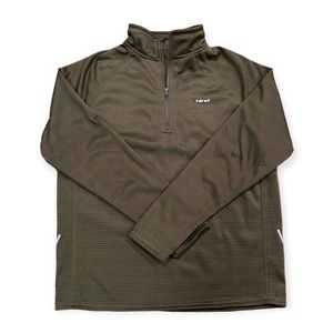 Hind Men’s Small Green 1/4 Zip Waffle Pullover Running Top Jacket Lightweight